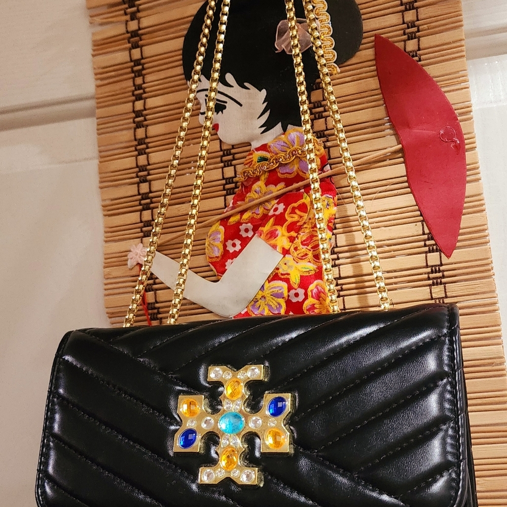 New Womens Black Crossbody Bag.